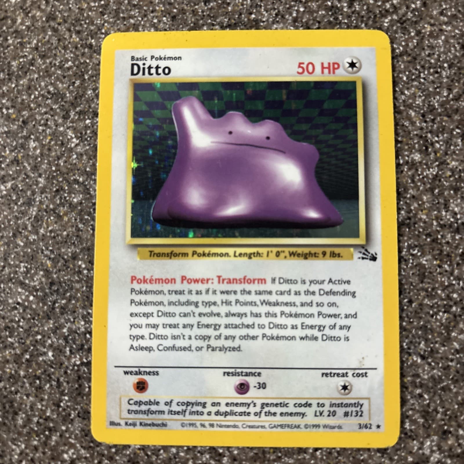 Ditto 3/62 Fossil Holo