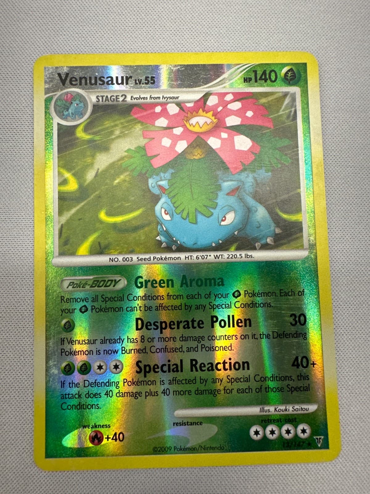 Venusaur 13/147 Reverse Holo Platinum Supreme Victors MP Pokémon TCG