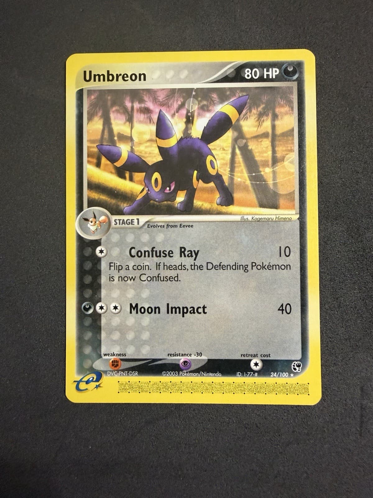 2003 Pokemon Ex Sandstorm Umbreon 24/100 Non Holo LP