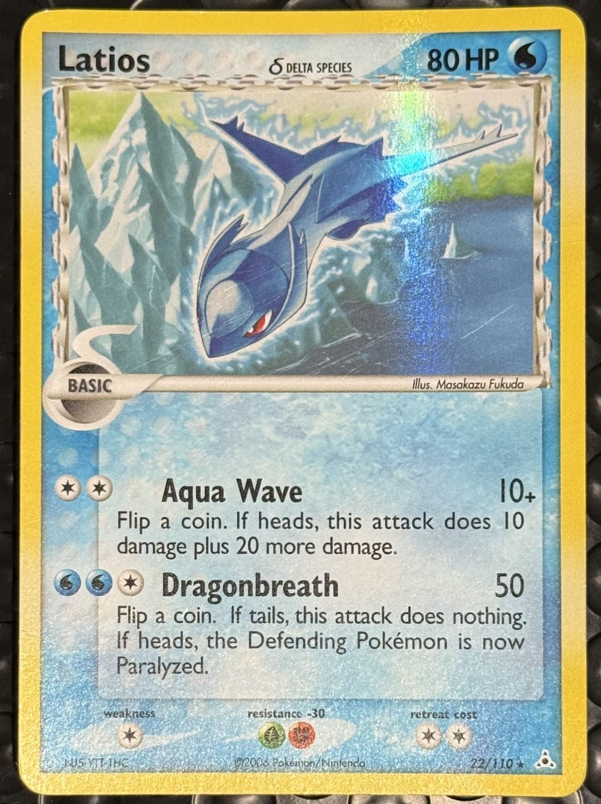 Latios (Holo) 22/110 Deck Exclusives Pokémon 2006 Masakazu Fukuda HP Heavy Play
