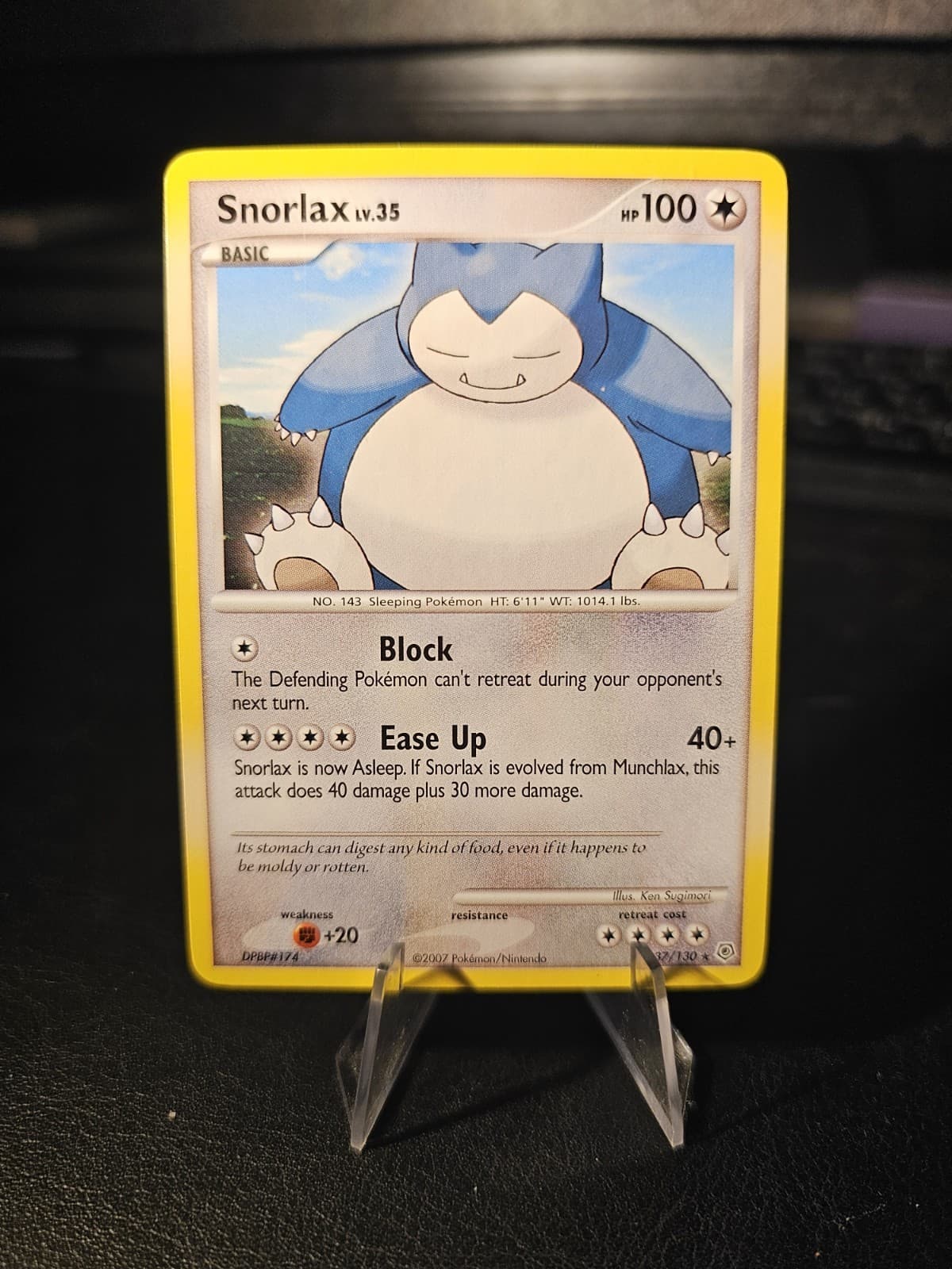 Snorlax Diamond and Pearl 37/130 Rare LP Pokemon TCG