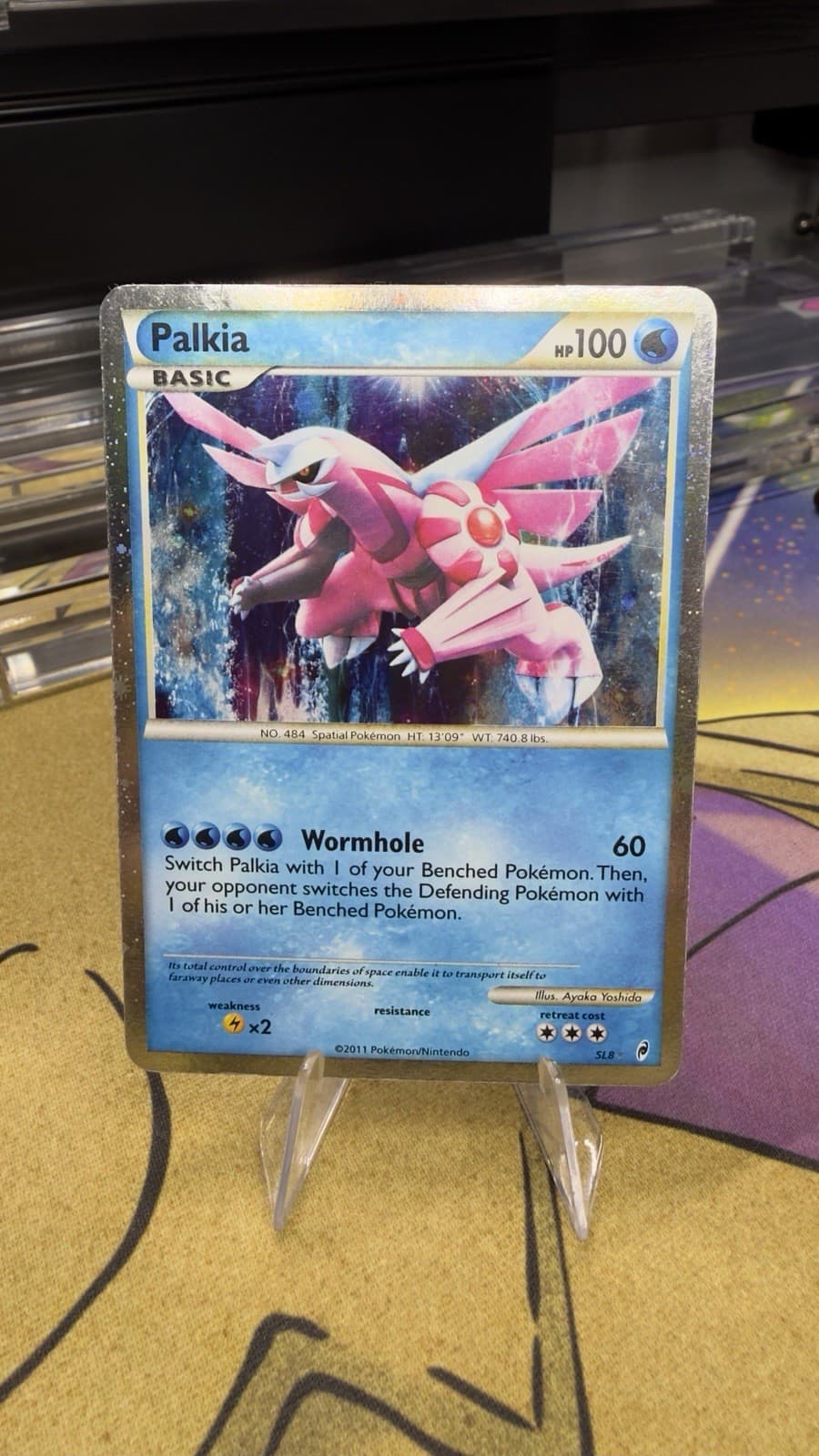 Pokemon Palkia TCG Call of Legends SL8 Shiny Holo Card MP Condition