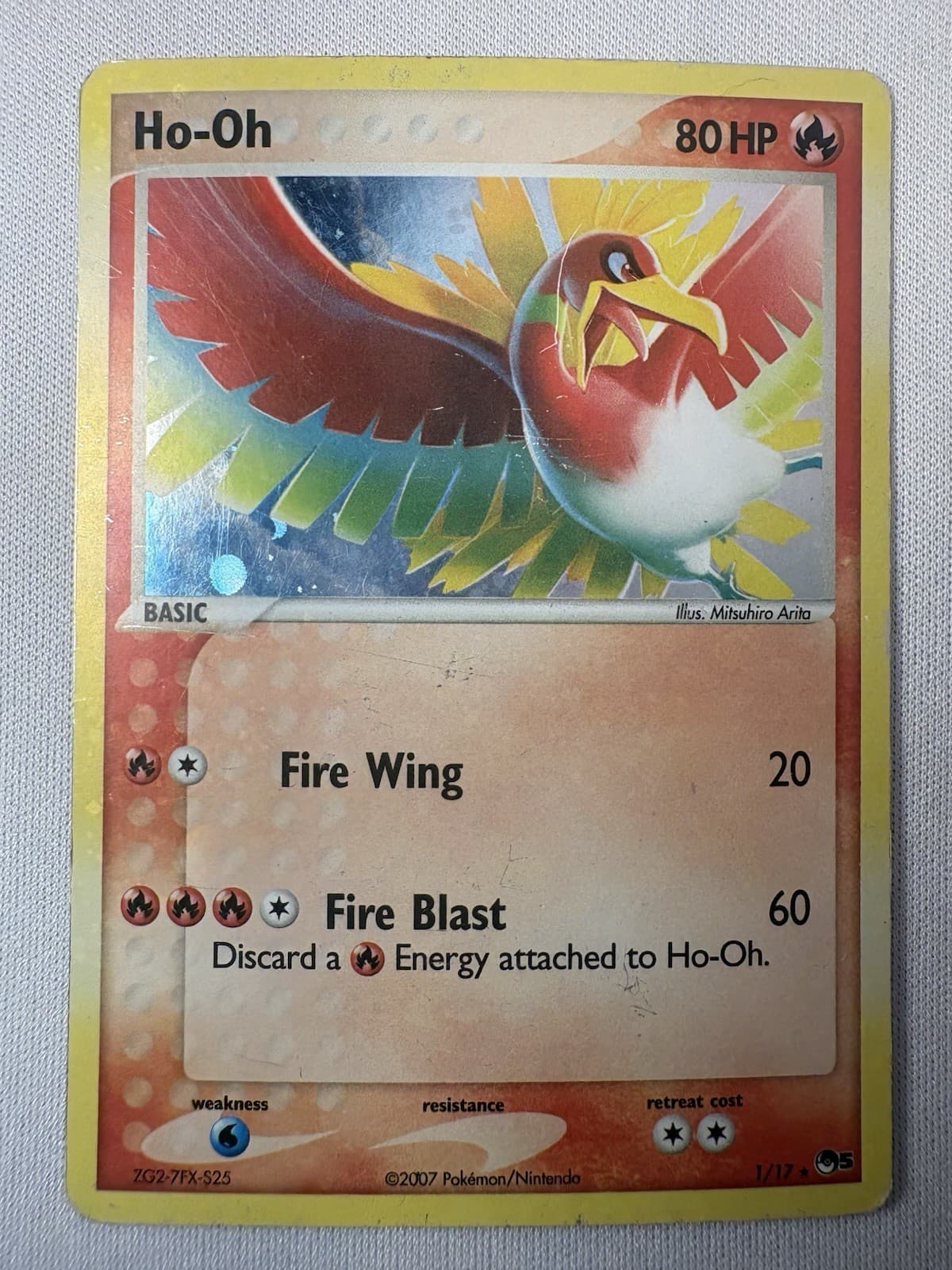 Ho-Oh 1/17 Holo Rare POP Series 5 Pokemon Heavily Played