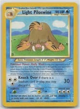 Light Piloswine 26/105 Rare Neo Destiny Pokemon Unlimited Moderately Played