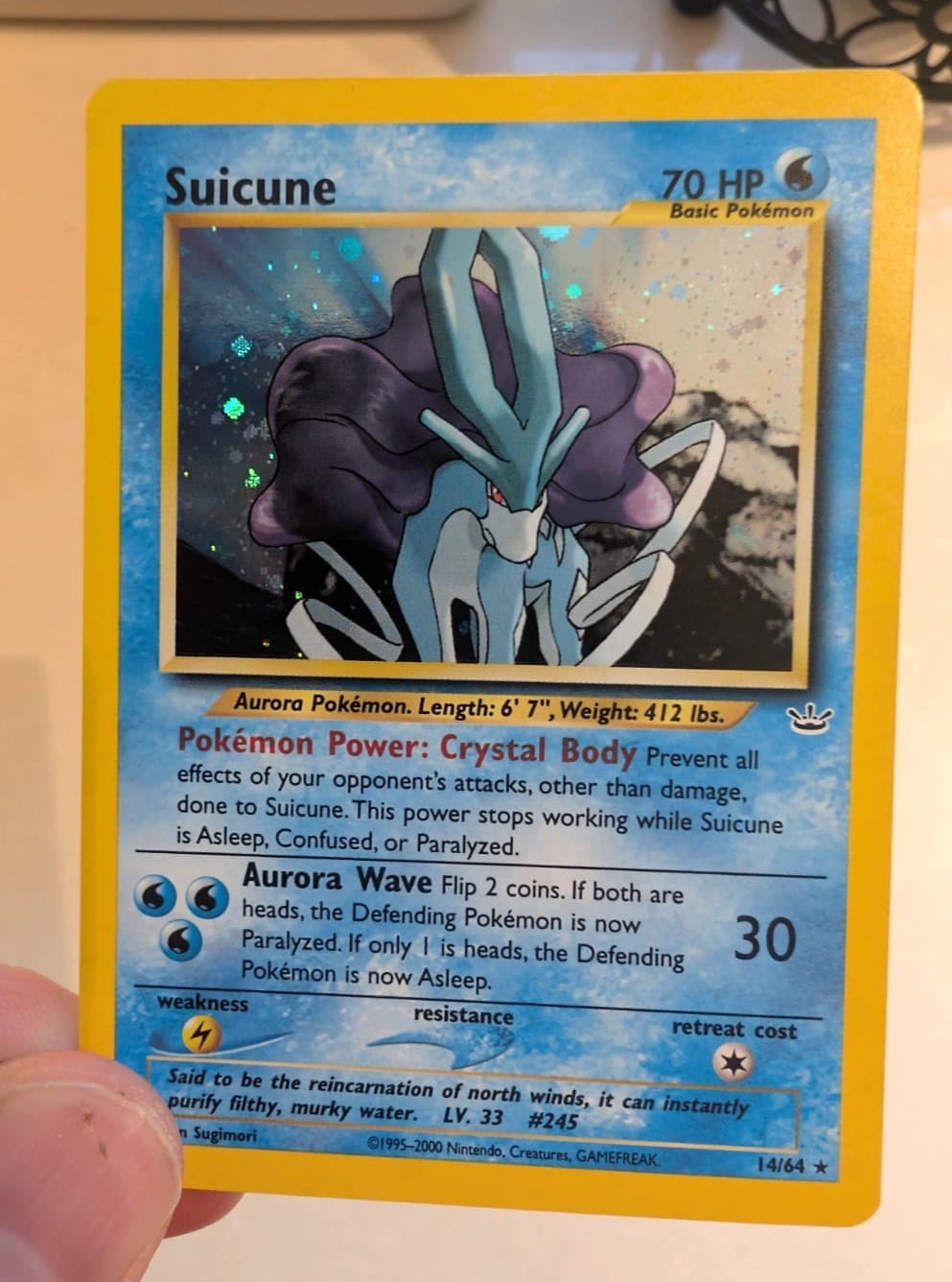 Pokemon - Suicune 14/64 Neo Revelation Holo NM