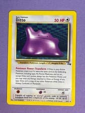 Ditto 3/62 Fossil Unlimited Holo Rare Pokemon NM (A6)