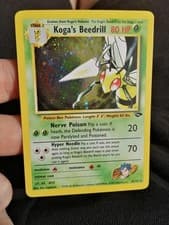Pokemon Koga's Beedrill 9/132 GC Gym Challenge Holo Rare Exc