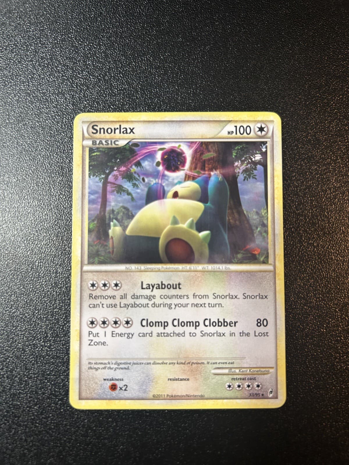 Pokémon TCG Snorlax 33/95 Call of Legends Regular 2011 LP