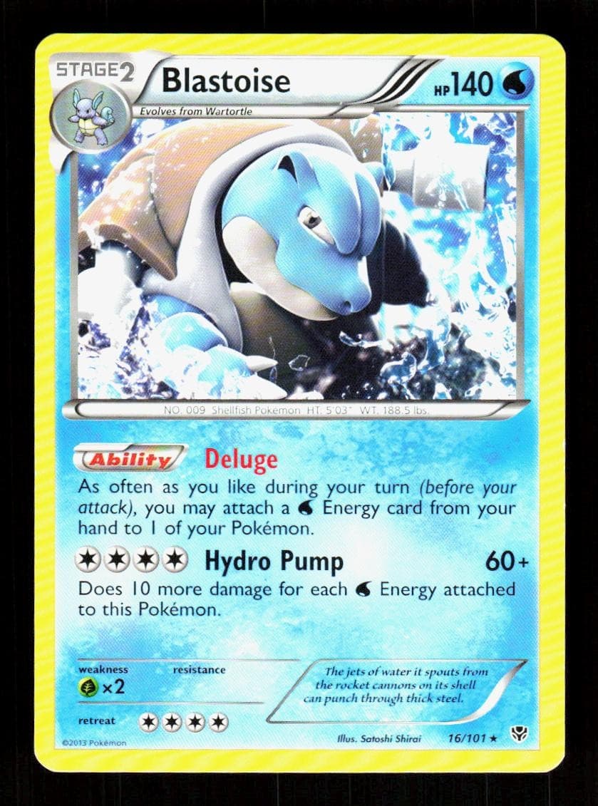 Blastoise (BW Plasma Blast) 16/101 Rare Deck Exclusives Pokemon LP