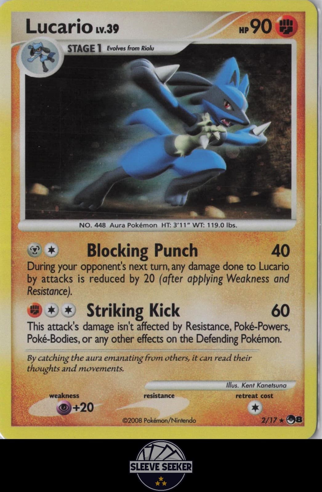 Lucario 2/17 Rare Holo MP POP Series 8