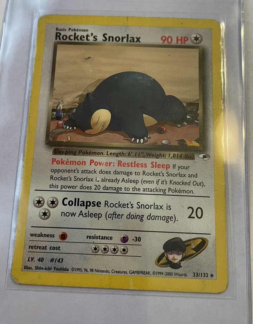 Rocket’s Snorlax Rare | Gym Heroes 33/132 | HP