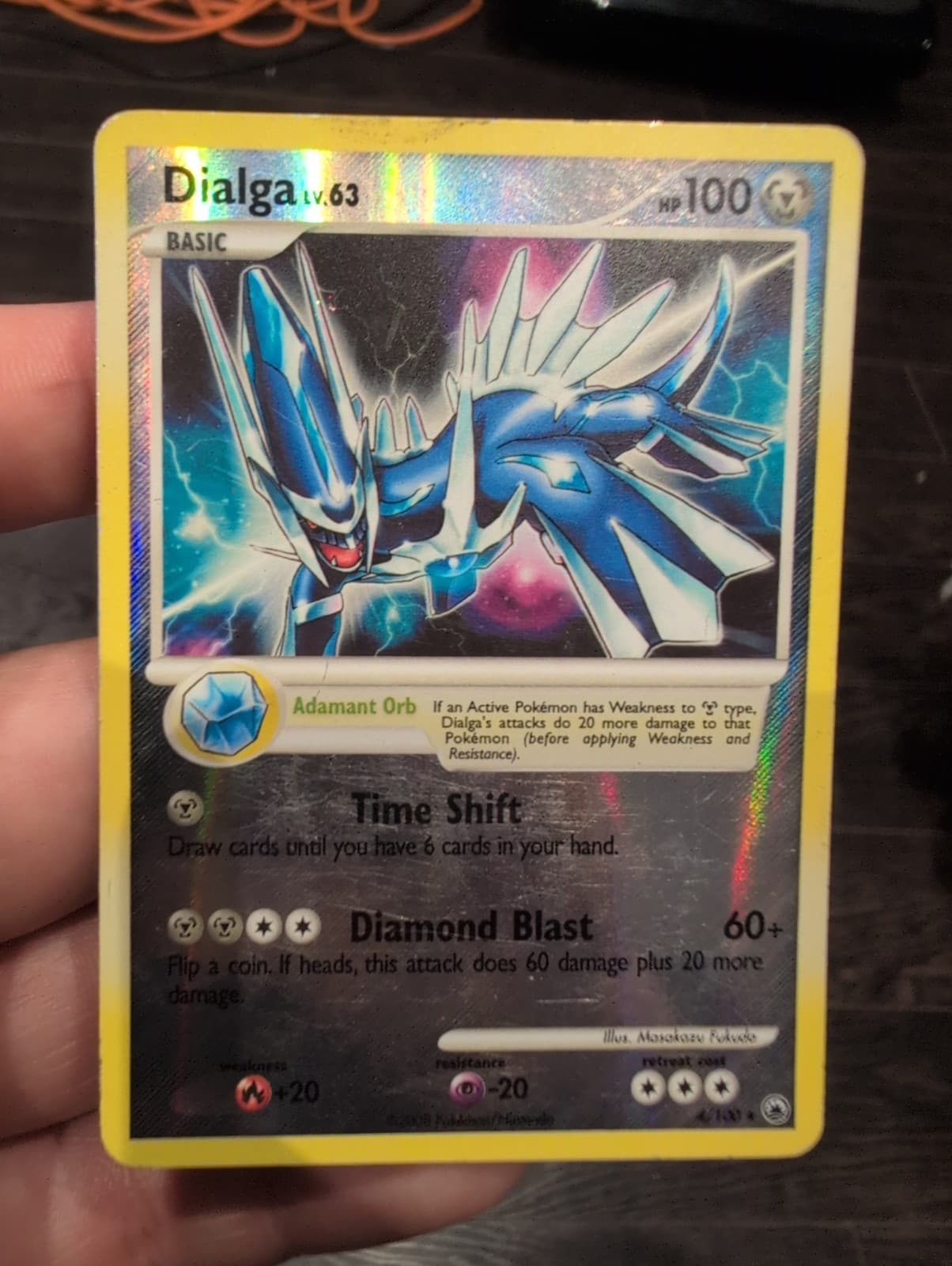Dialga 4/100 Pokemon TCG Majestic Dawn Holo MP