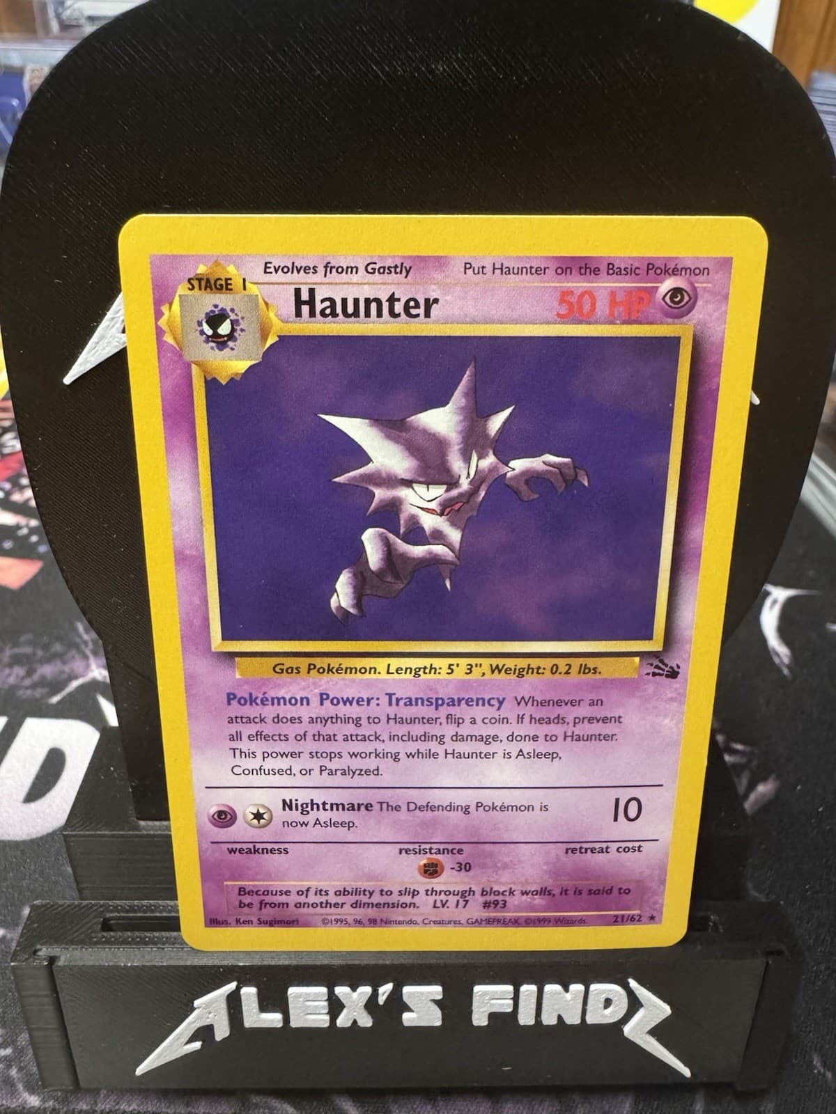 Haunter 21/62 Fossil Unlimited Regular Rare NM