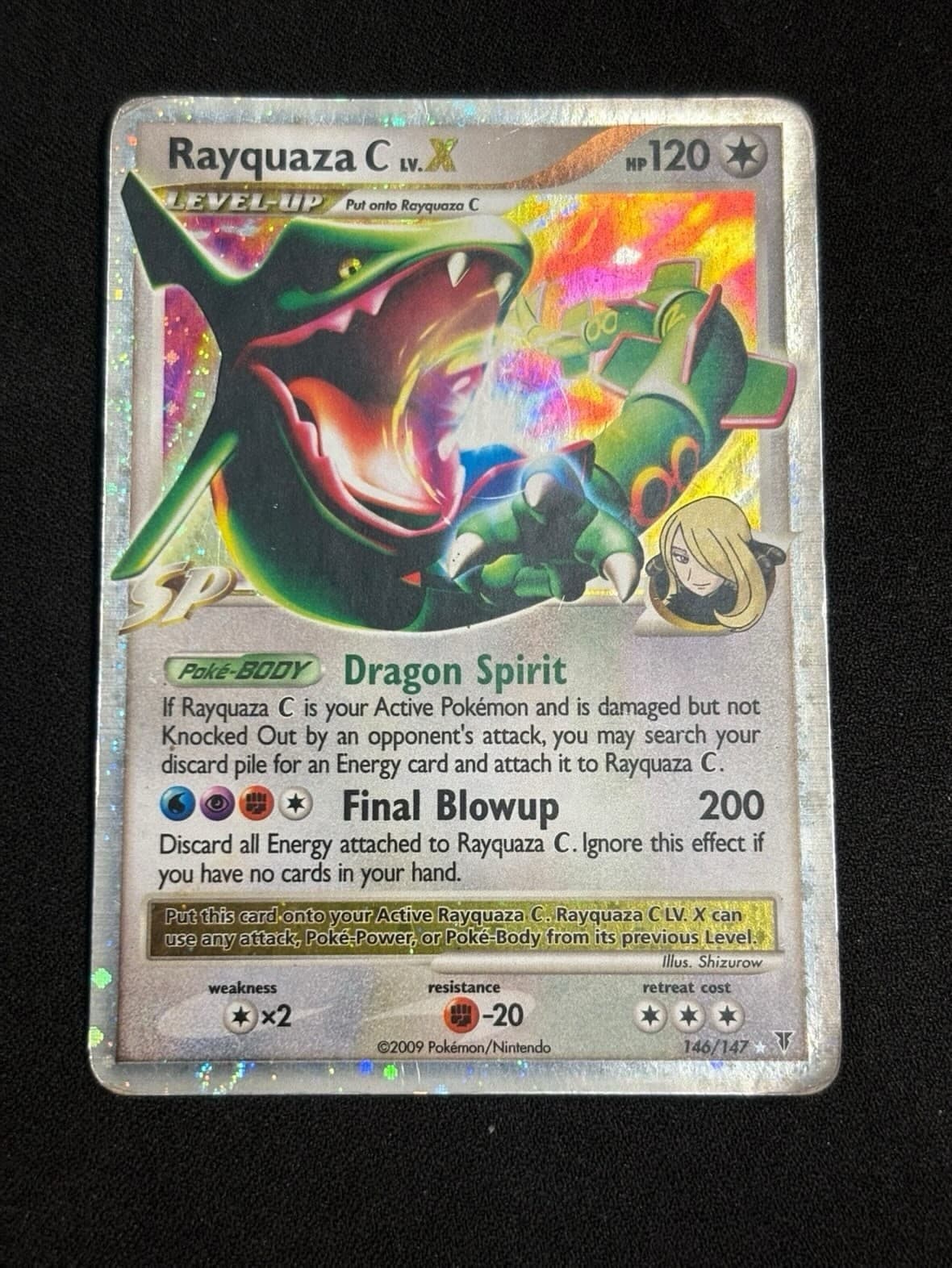 Pokemon TCG Rayquaza C LV.X Holo Card 146/147 Supreme Victors 2009 LP Condition