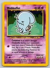 2001 Wobbuffet 35/75 Rare Pokemon Card Neo Discovery Regular LP