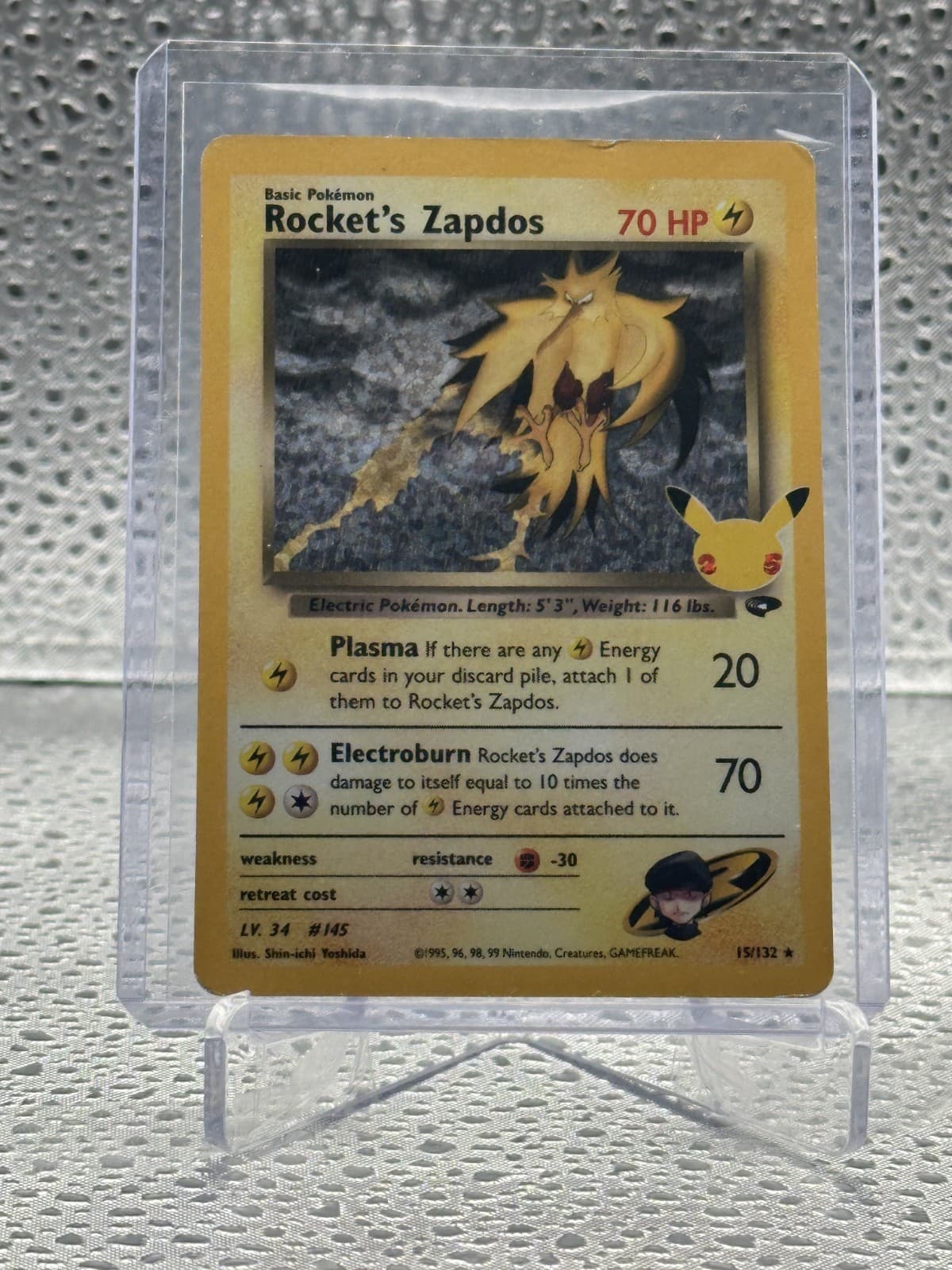 Rocket's Zapdos 15/132 Gym Challenge Holo