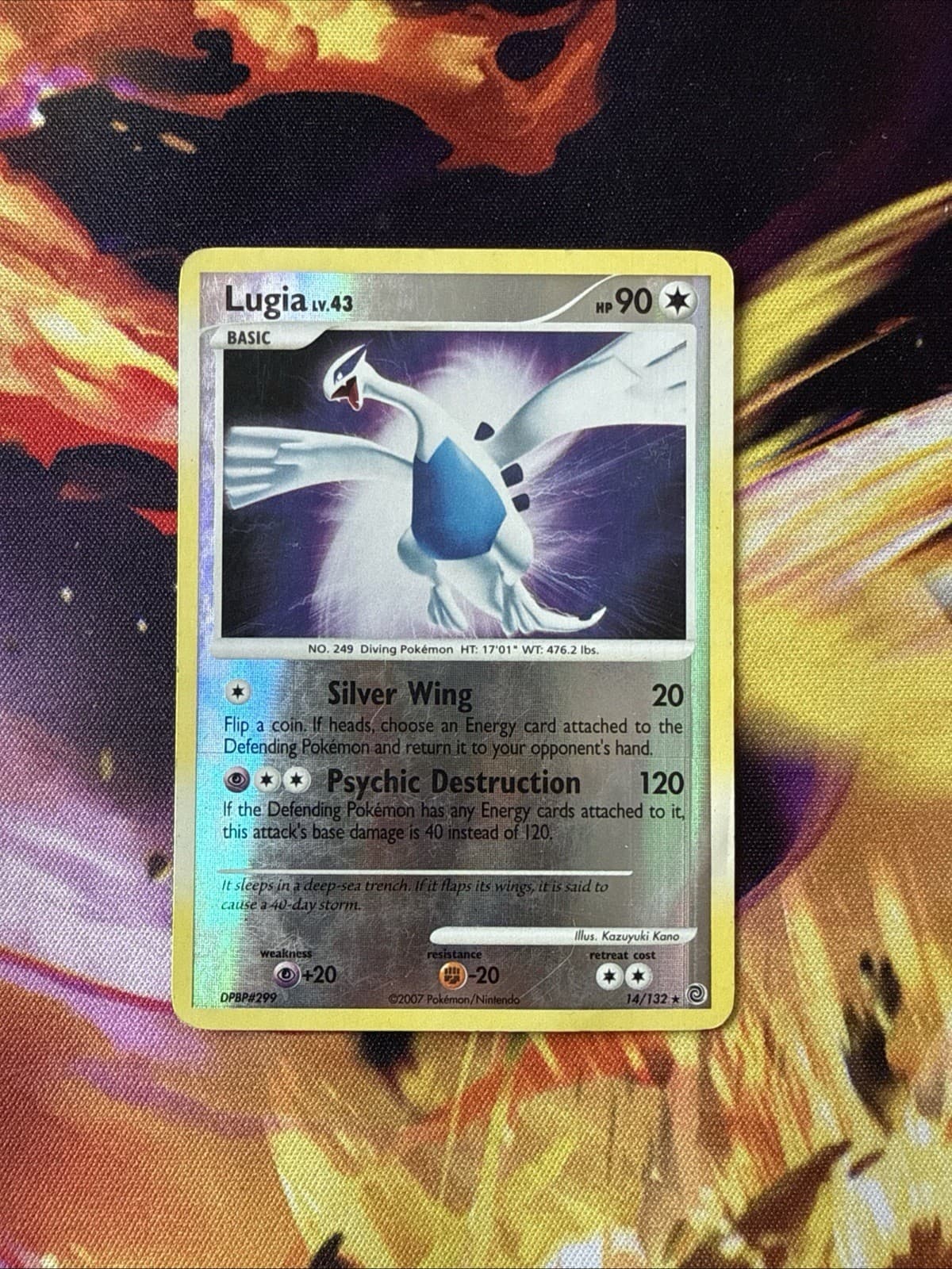 Pokemon Lugia Card TCG LV. 43 Reverse Holo Rare Secret Wonders #14/132