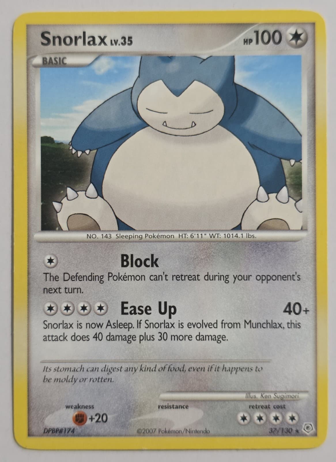 Snorlax 37/130 Diamond and Pearl Regular