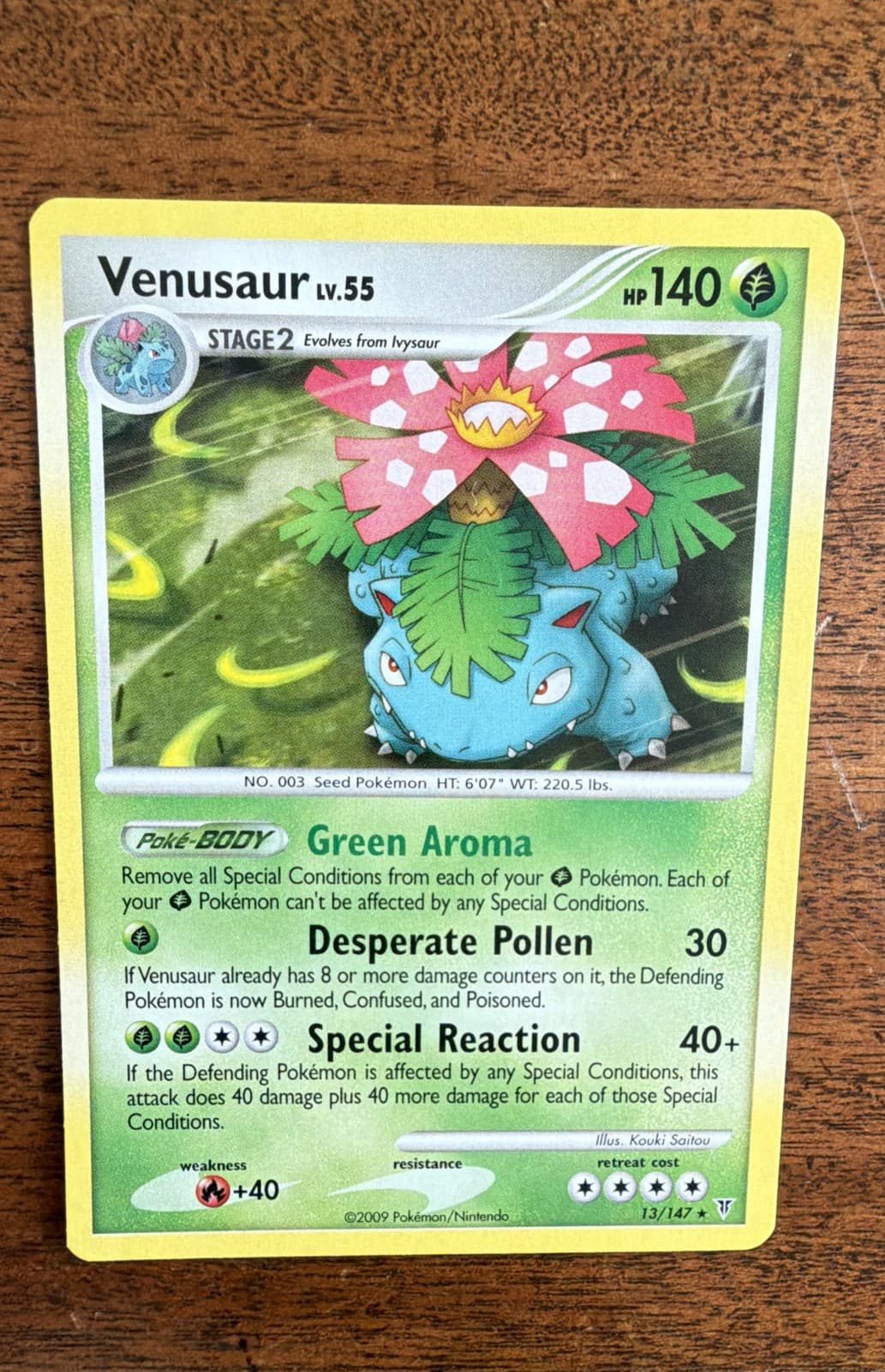 2009 Pokemon Venusaur (DPPt Supreme Victors) 013/147 Deck Exclusives Regular NM