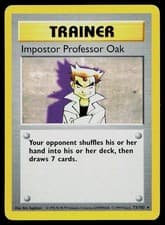 Pokemon Card Base Set Shadowless Impostor Professor Oak 73/102 Rare