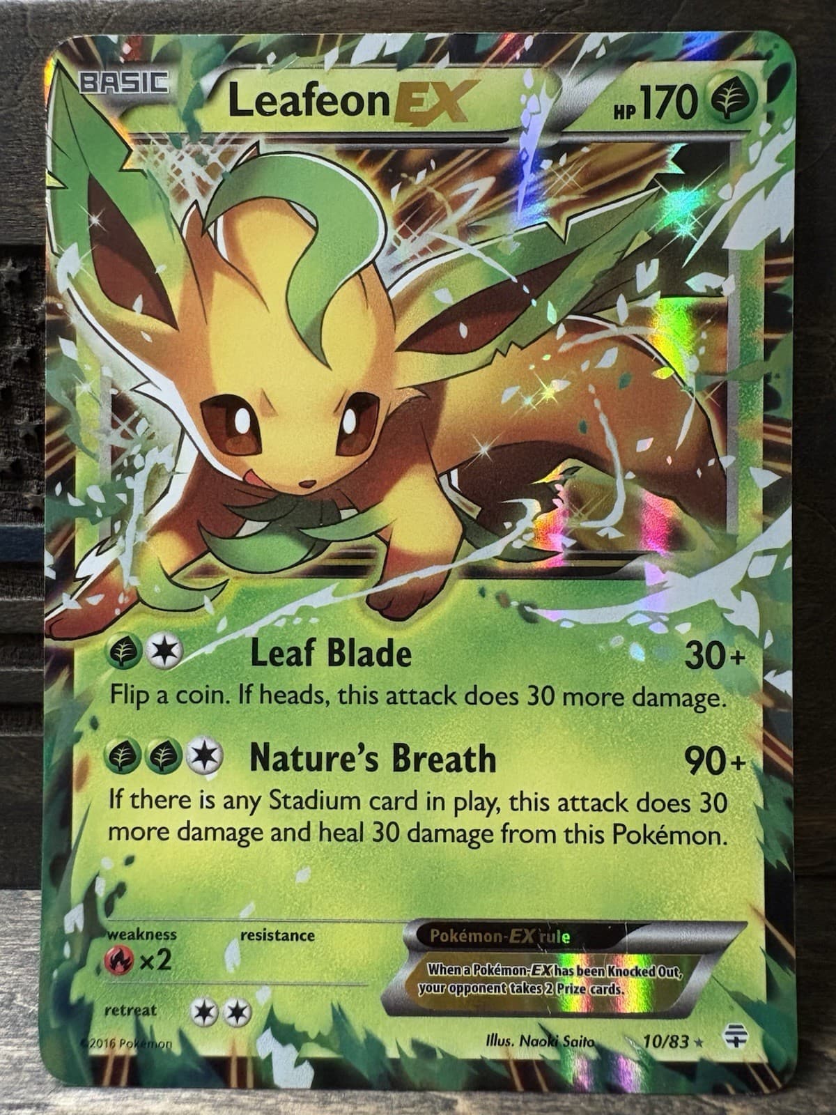 Leafeon EX 10/83 Generations Ultra Rare Pokemon TCG