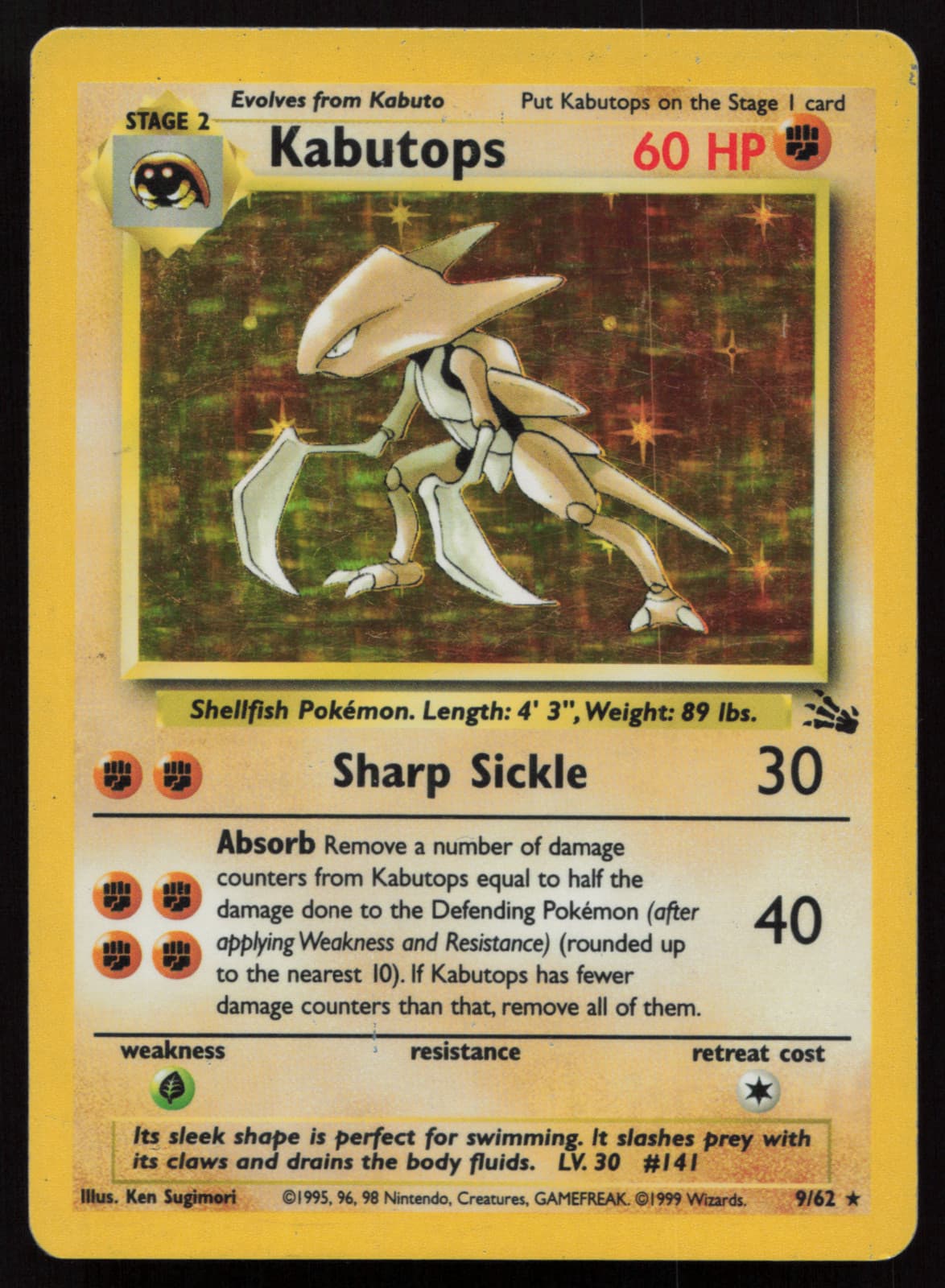 PL Kabutops 9/62 Fossil Holo