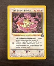 Team Rocket's Meowth 18/53 Wotc Promo Black Star Great Condition/Lightly Played