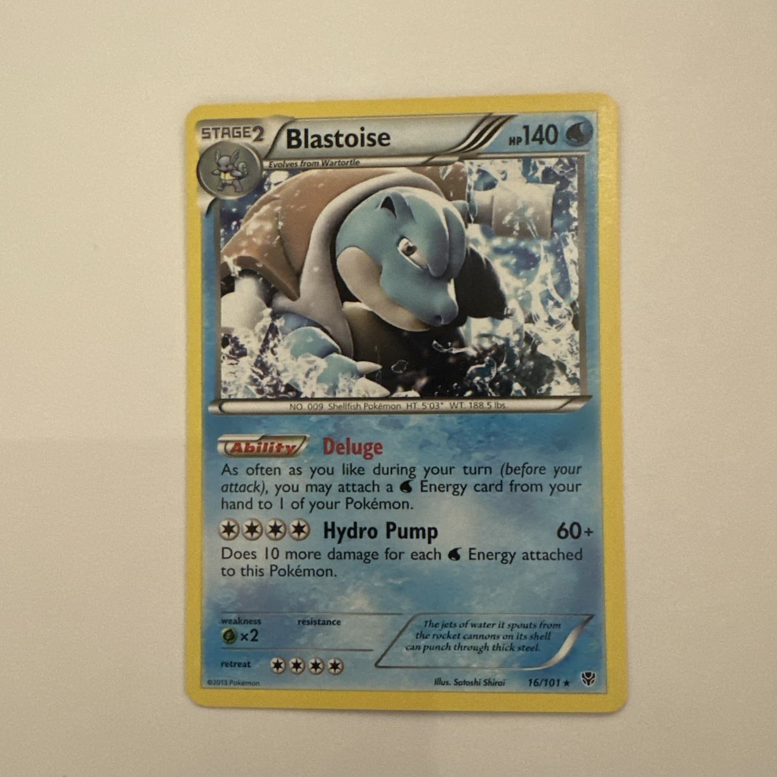 Pokémon Blastoise Plasma Blast 16/101 Stage 2 140 HP Rare Card English