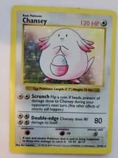 Chansey Shadowless Base Set Holo Pokemon Card WOTC