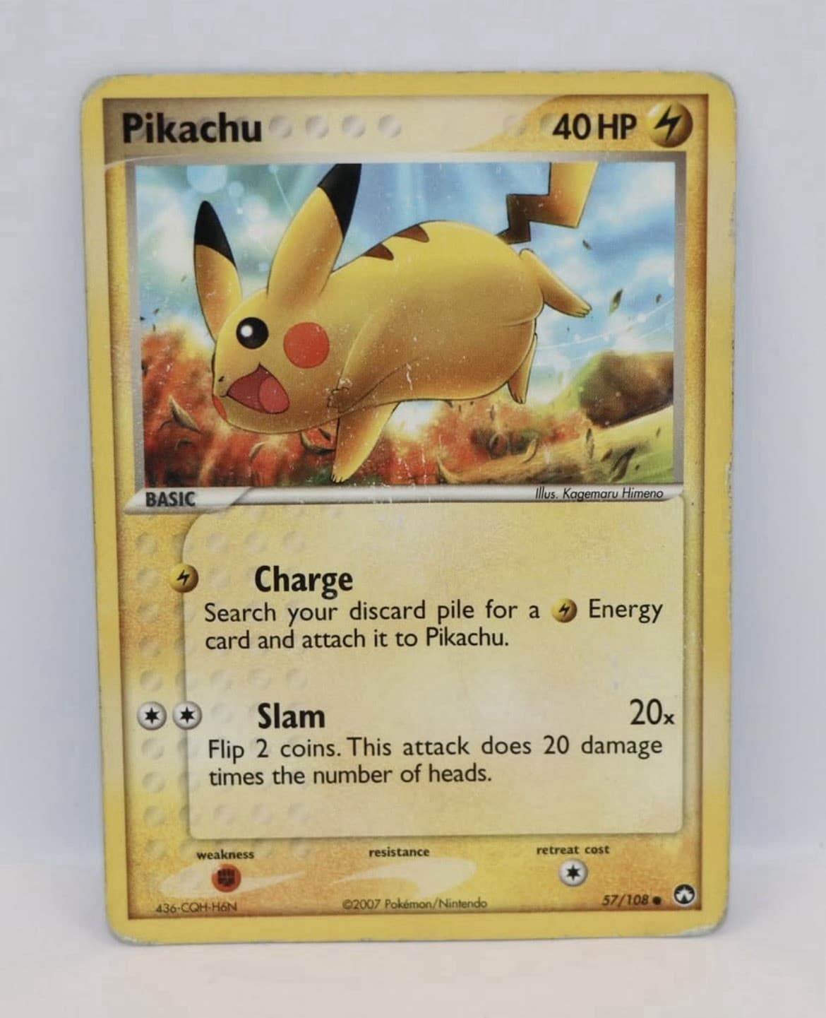 2007 Pikachu 57/108 EX Power Keepers