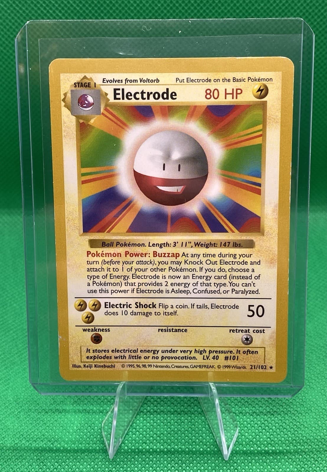 Electrode - Base Set (Shadowless) (BSS) Unlimited Rare Pokemon Trading  Card