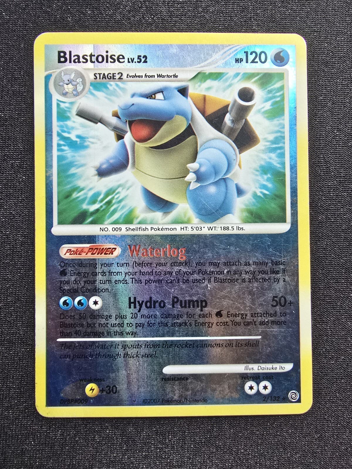 Blastoise - 2/132 - Reverse Holo - D&P: Secret Wonders *LP-MP* Pokémon TCG
