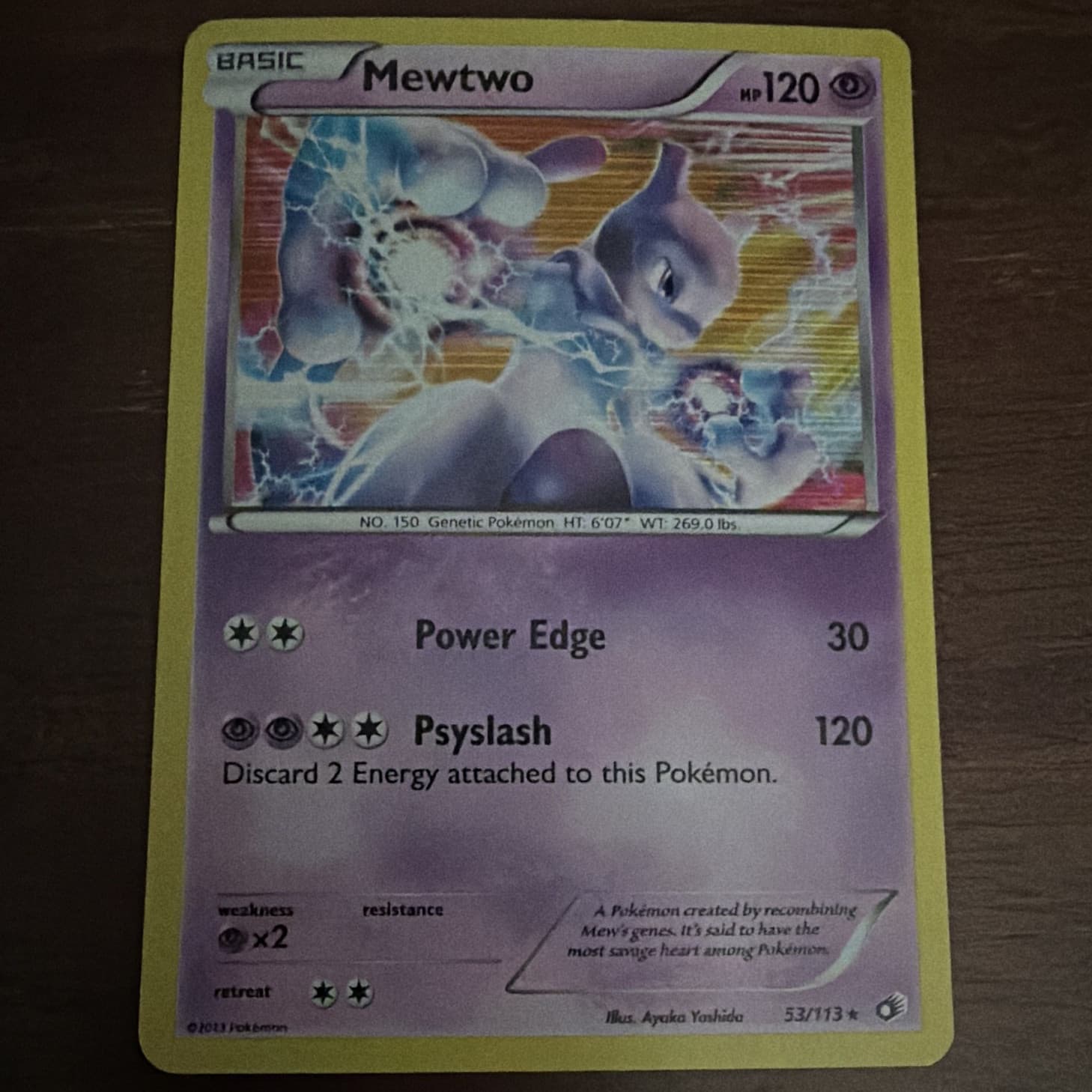 Nintendo Pokémon TCG Mewtwo 53/113 Legendary Collection Rev Holo Rare 120 HP Eng