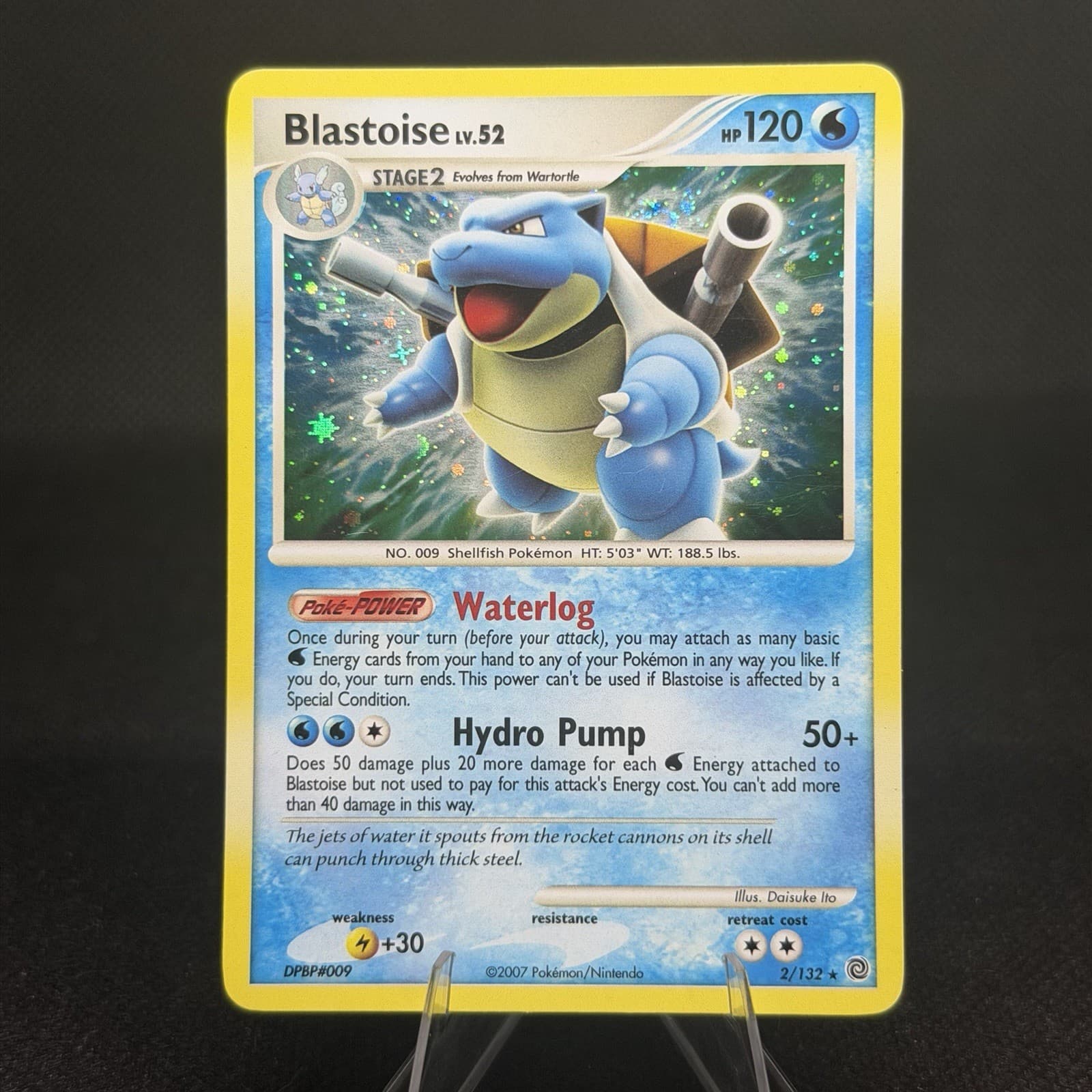 Pokémon Blastoise Secret Wonders 2/132 Stage 2 120 HP Holo Rare Holo English