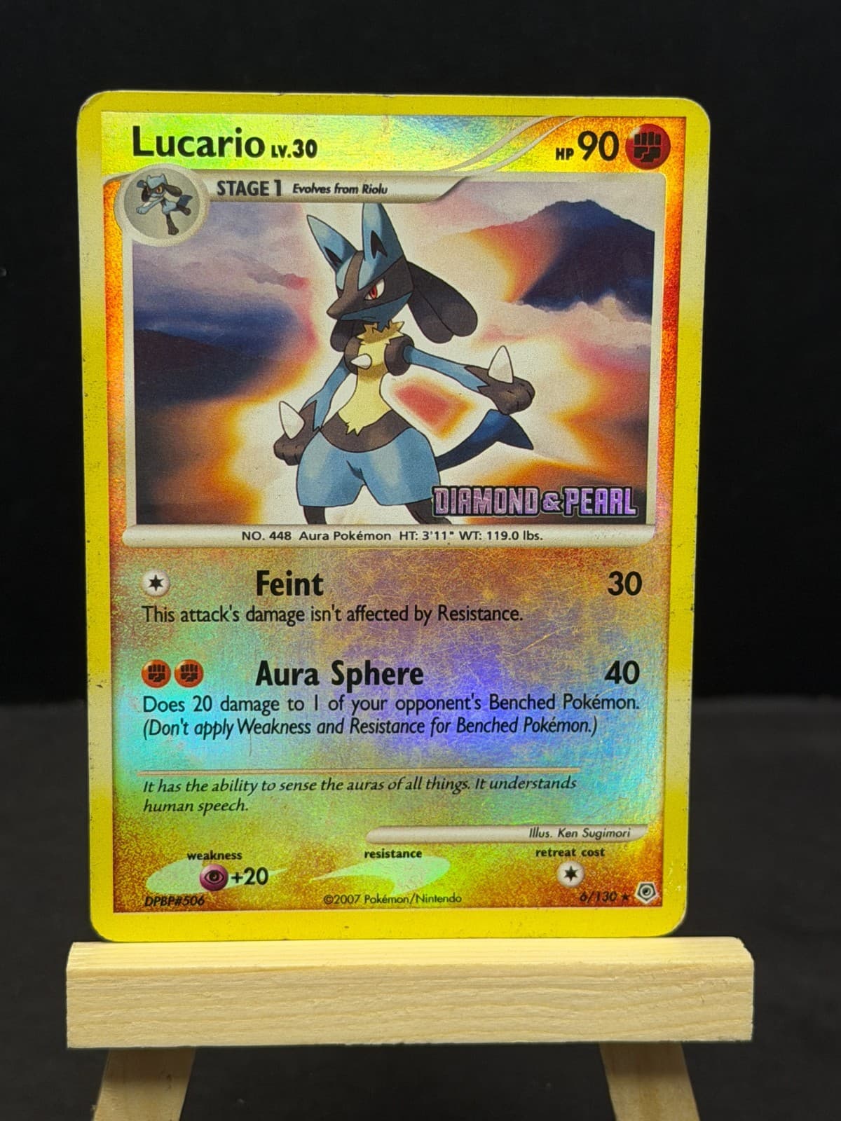 Lucario 6/130 Diamond and Pearl Reverse Holo
