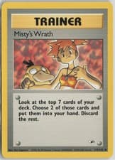 Misty's Wrath 114/132 Uncommon Gym Heroes Pokemon Unlimited Lightly Played