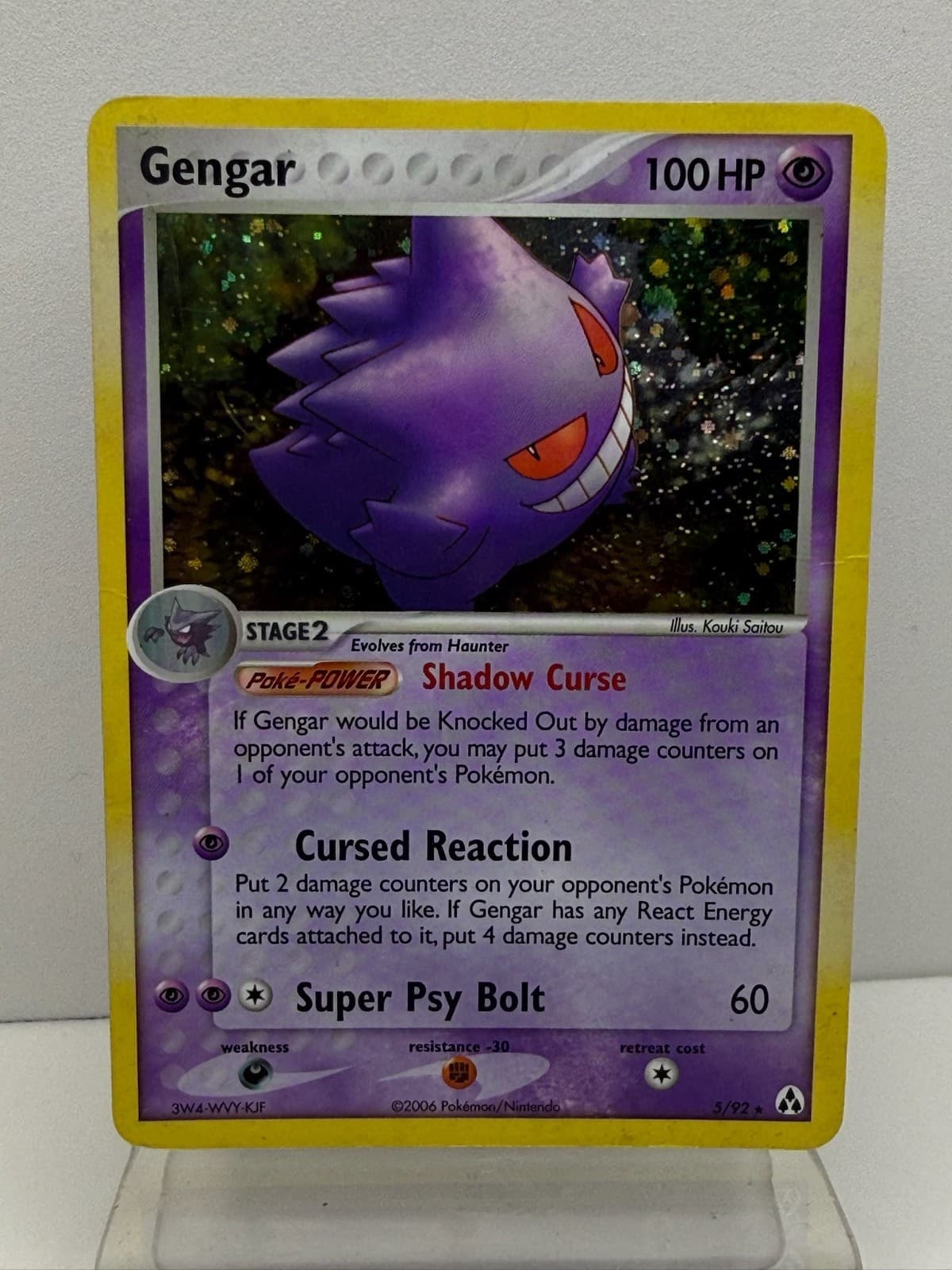 MP Pokemon GENGAR Card EX LEGEND MAKER Set #5/92 Holo Foil Rare#2