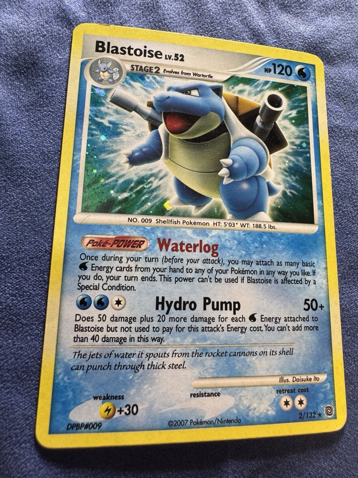 Blastoise - 2/132 - Holo Rare LP, English Pokemon Secret Wonders