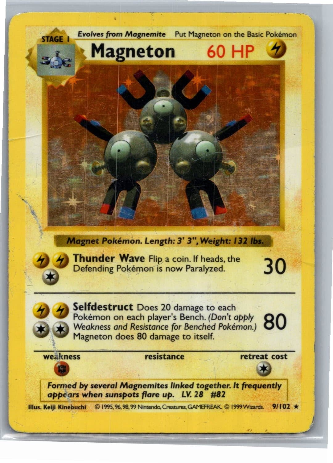 Magneton Holo Rare Base Set (Shadowless) 009/102