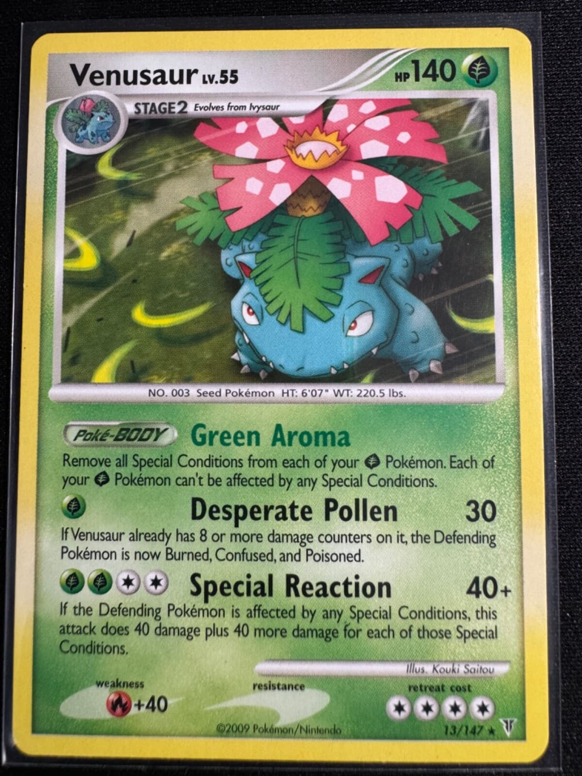 Pokemon TCG Venusaur 13/147 Non-Holo Platinum Series Supreme Victors 2009 NM