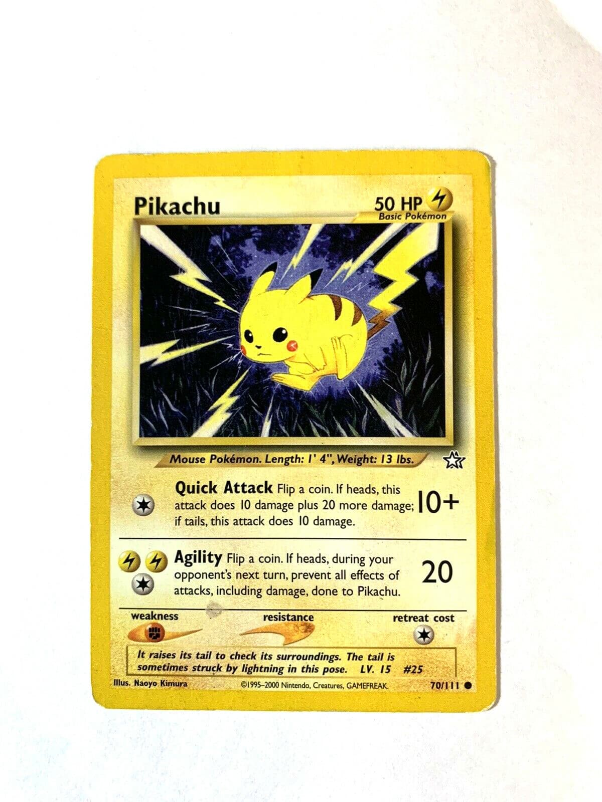 PIKACHU - Neo Genesis Set - 70/111 - Common - Pokemon Card - Unlimited - MP-HP