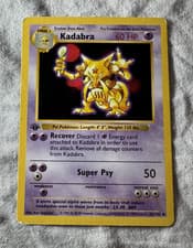1999 Pokemon TGC Base Set Shadowless 1st Edition Kadabra MP #32/102