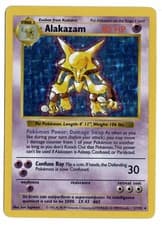1999 POKEMON BASE SET SHADOWLESS HOLO ALAKAZAM 1/102 HP