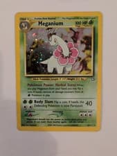 Pokemon Meganium Holo Rare Neo Genesis  10/11  100 HP Body Slam 40