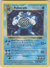 Pokemon TCG Poliwrath Holo Rare Base Set (Shadowless) 013/102