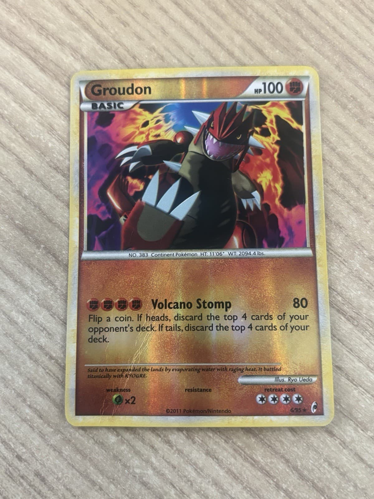 Groudon 6/95 Call of Legends Reverse Holo Hp Condition Mid Era Pokémon