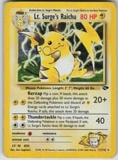 Pokemon TCG Lt. Surge's Raichu Holo Rare Gym Challenge 011/132