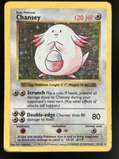 WOTC Pokemon Base Set Shadowless Chansey Holo Rare Pokémon TCG Card 3/102