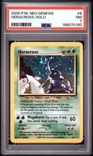 Heracross Holo 6/111 Pokemon Neo Genesis PSA 7