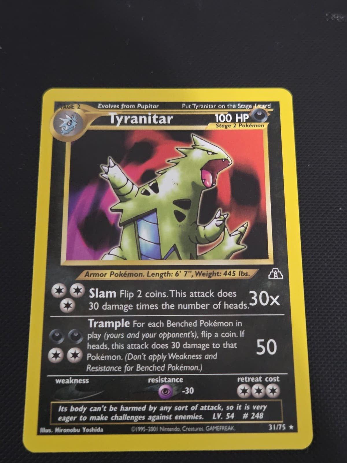 Tyranitar 31/75 Neo Discovery Unlimited Regular LP